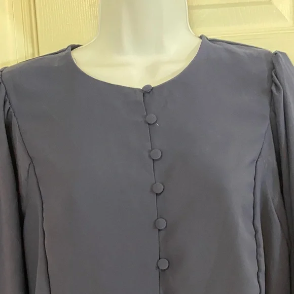 Refka Women's Long Sleeve Dress - size 10 Blue - Picture 4 of 8